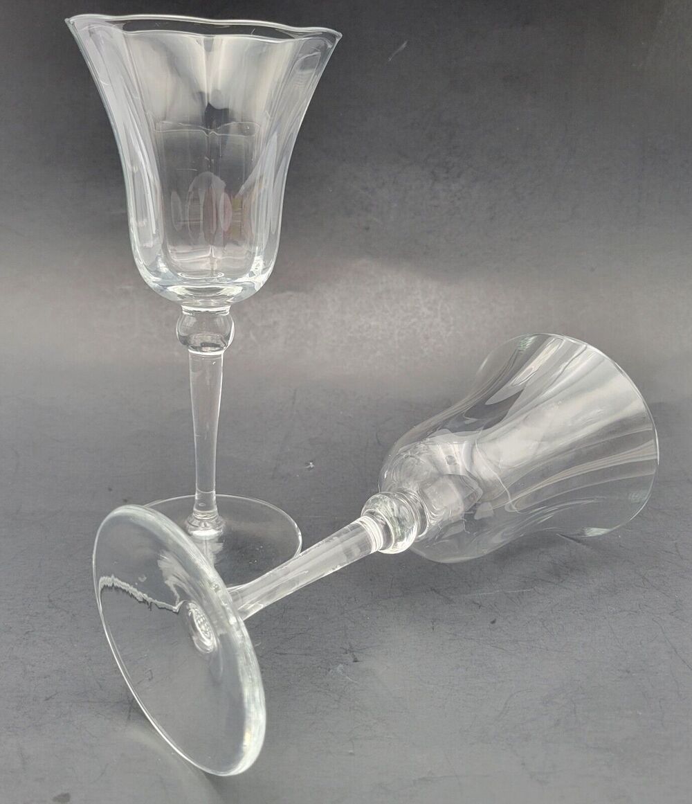 Mikasa FRENCH Crystal Wine Glasses 7 3/8" Set 2